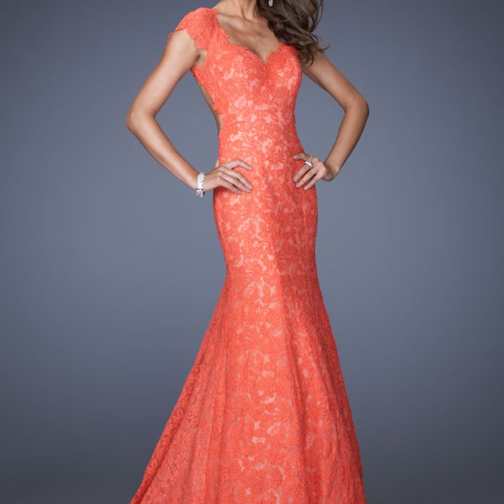 NWT: La Femme Lace Mermaid Dress